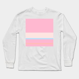 A splendid federation of Fresh Air, Cornflower Blue, Little Girl Pink, Very Light Pink and Pale Rose stripes. Long Sleeve T-Shirt